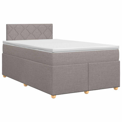 Letto box spring con materasso Tortora 120 x 190 cm Tessuto