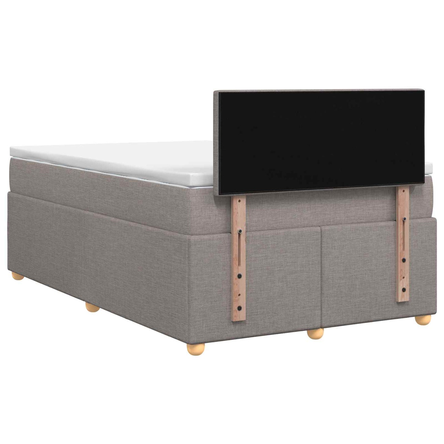 Letto box spring con materasso Tortora 120 x 190 cm Tessuto