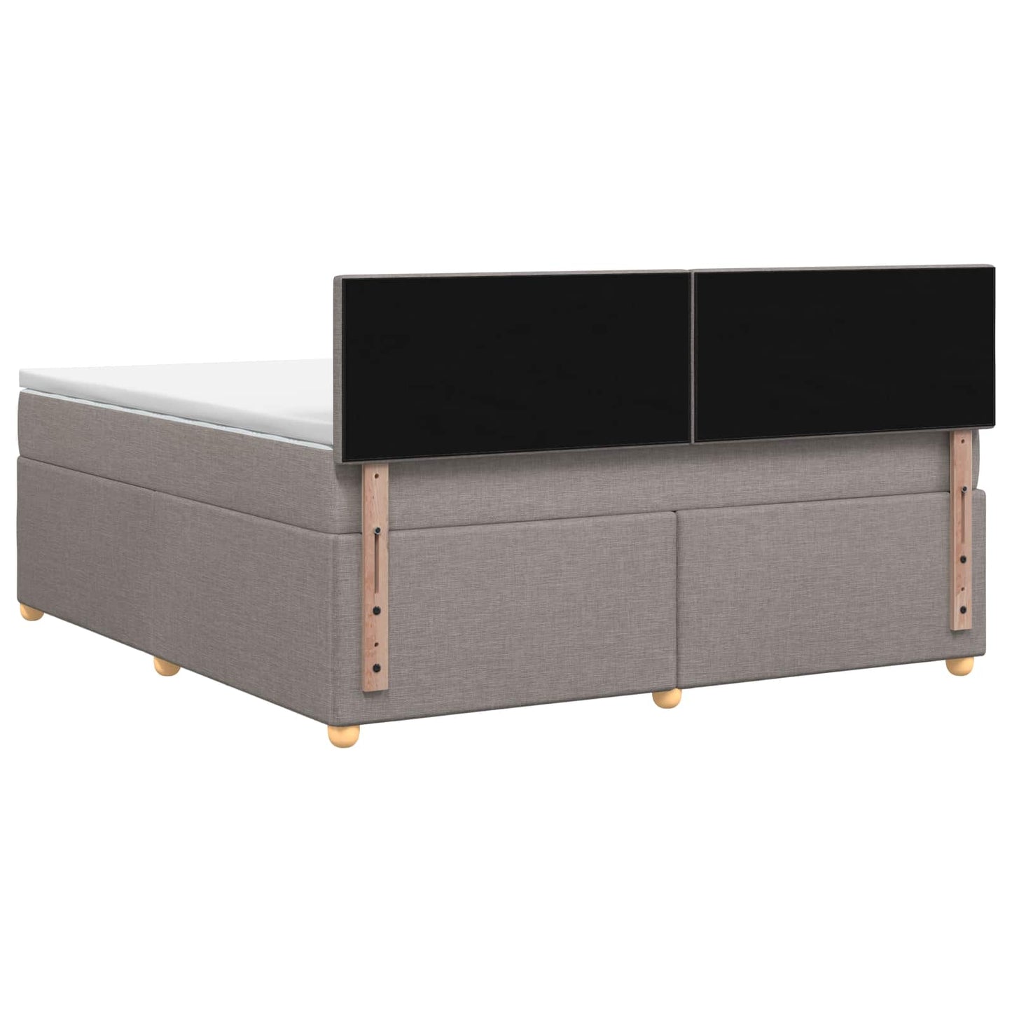 Letto box spring con materasso Tortora 140 x 200 cm Tessuto | homemem39