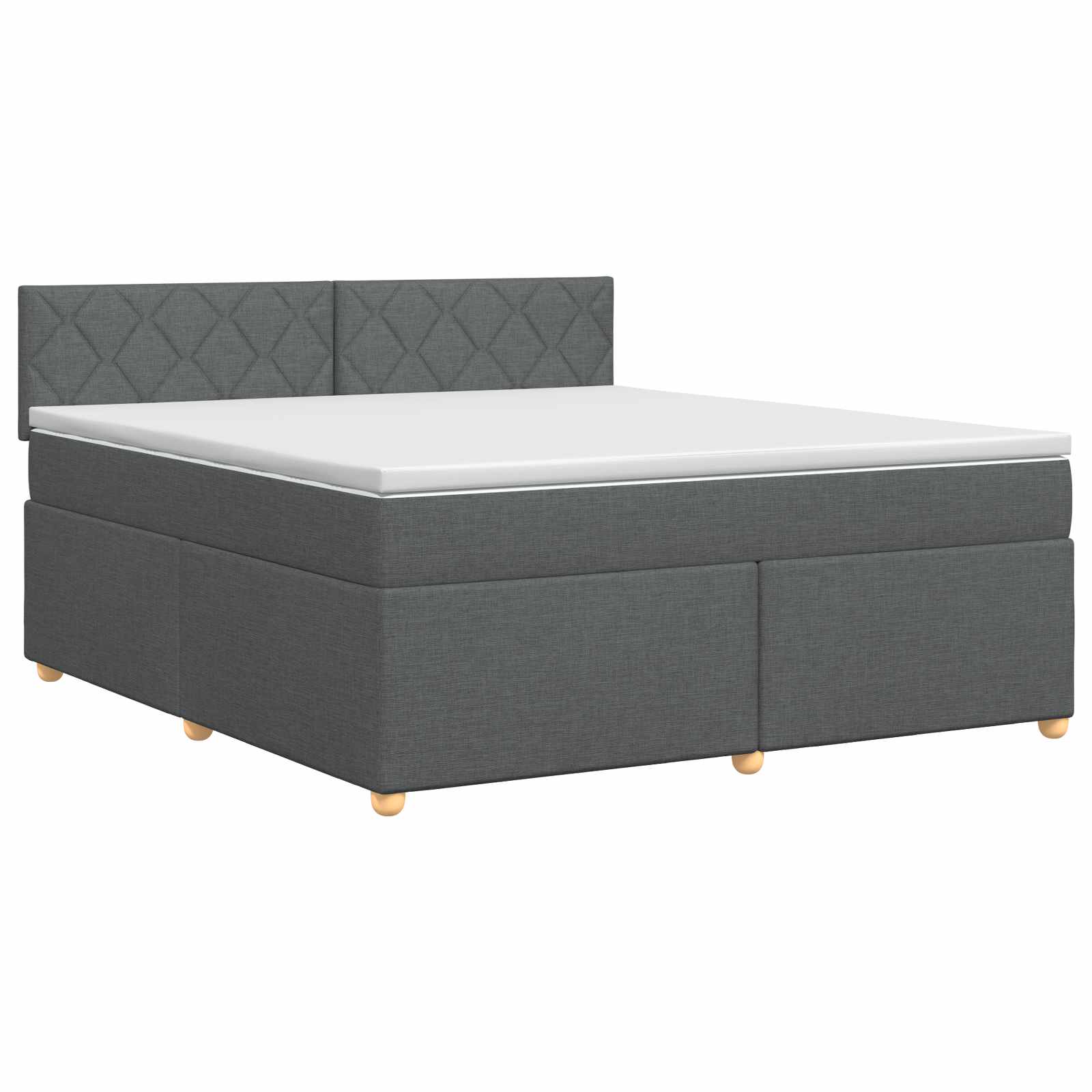 Letto box spring con materasso Grigio Scuro 160 x 200 cm | homemem39