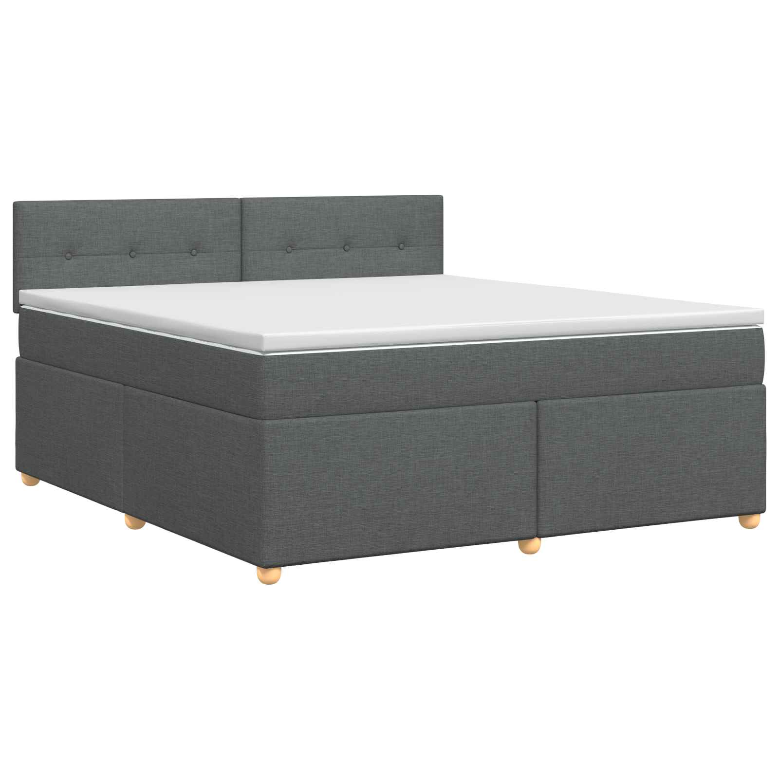 Letto box spring con materasso Grigio Scuro 180 x 200 cm | homemem39