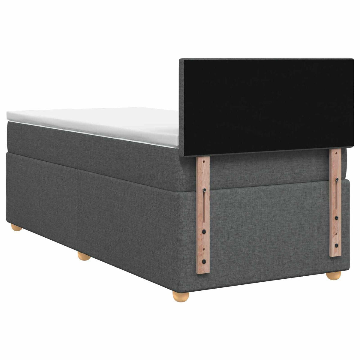 Letto box spring con materasso Grigio Scuro 90 x 190 cm Tessuto | homemem39