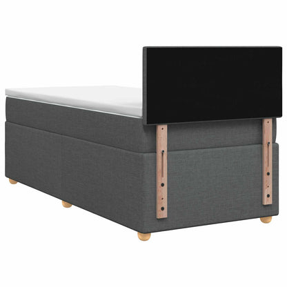 Letto box spring con materasso Grigio Scuro 90 x 190 cm Tessuto | homemem39