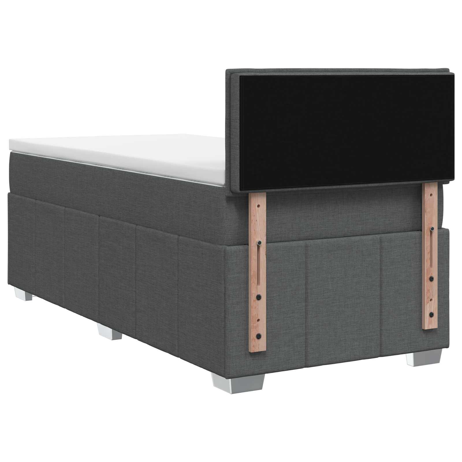 Letto box spring con materasso Grigio Scuro 90 x 200 cm Tessuto | homemem39
