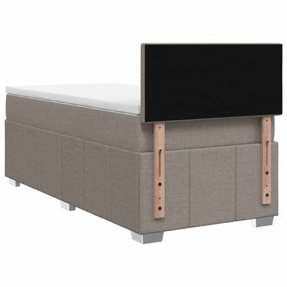 Letto box spring con materasso Tortora 100 x 200 cm Tessuto | homemem39