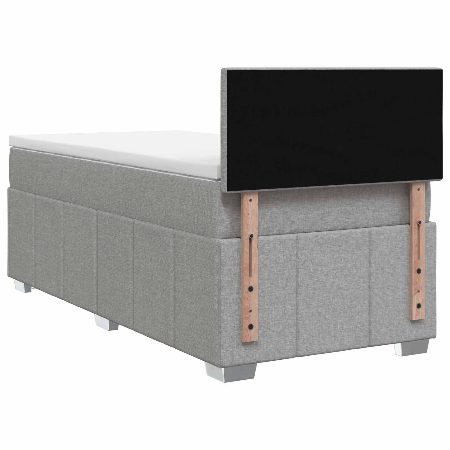 Letto box spring con materasso Grigio Chiaro 100 x 200 cm | homemem39