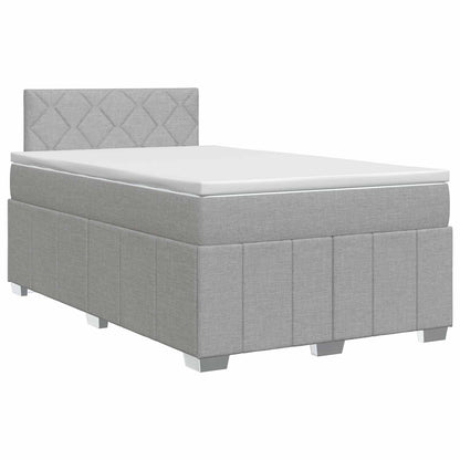 Letto box spring con materasso Grigio Chiaro 120 x 200 cm | homemem39