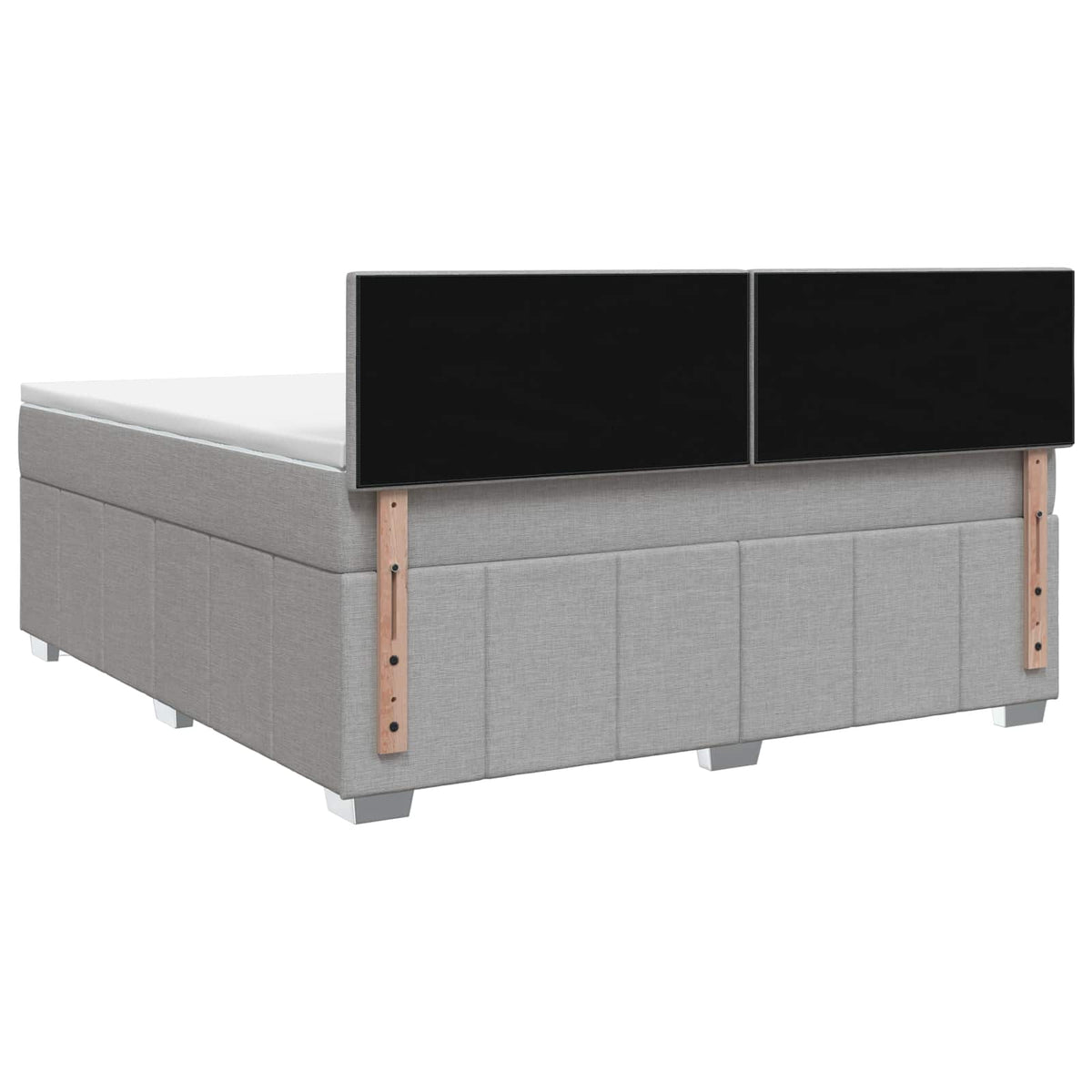 Letto box spring con materasso Grigio Chiaro 140 x 190 cm | homemem39