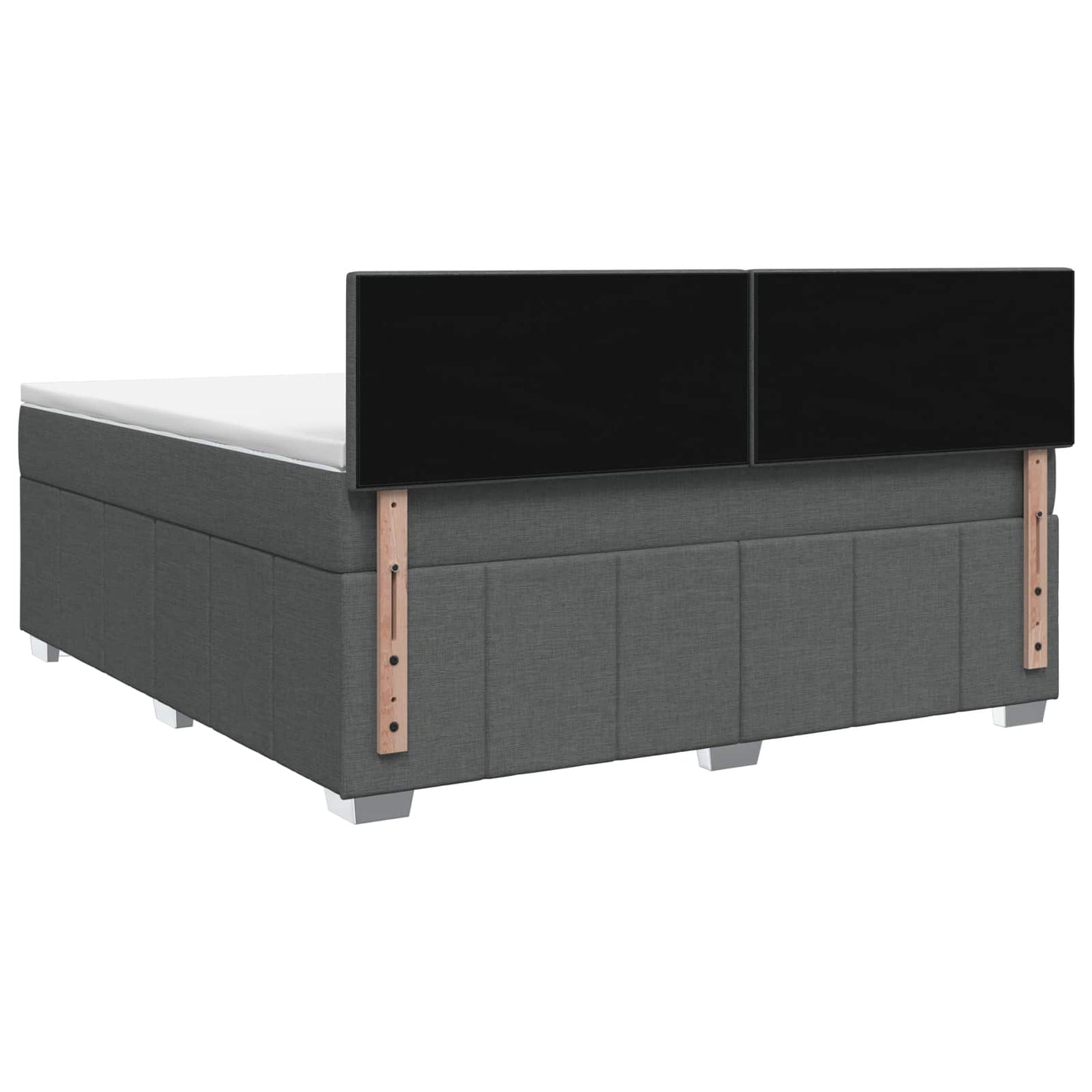Letto box spring con materasso Grigio Scuro 140 x 190 cm | homemem39