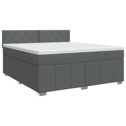 Letto box spring con materasso Grigio Scuro 140 x 200 cm