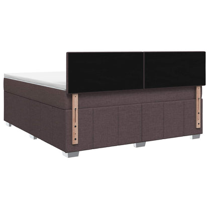 Letto box spring con materasso Marrone Scuro 140 x 200 cm | homemem39