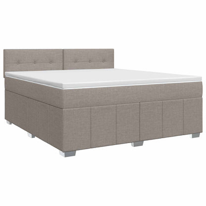 Letto box spring con materasso Tortora 160 x 200 cm Tessuto