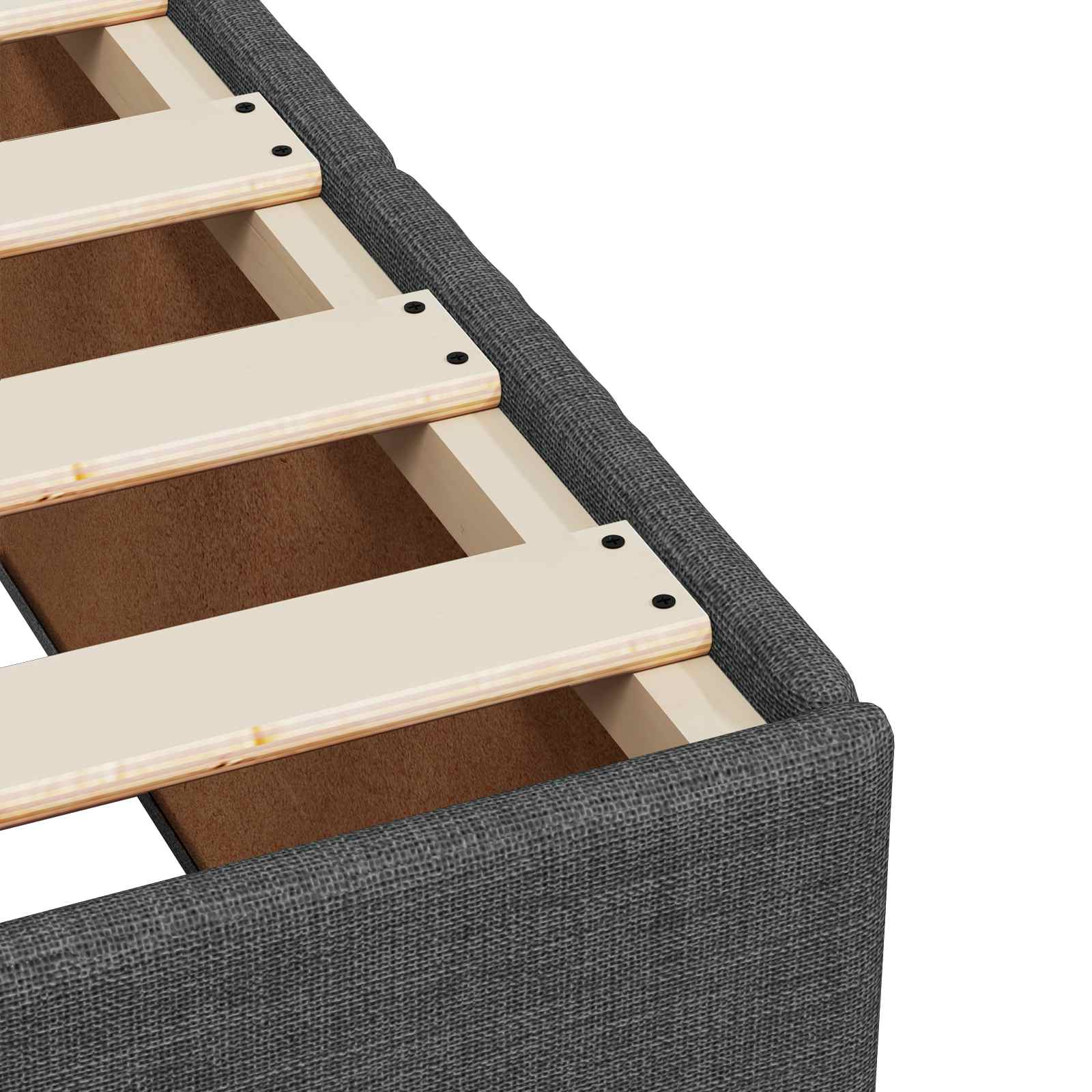 Letto box spring con materasso Grigio Scuro 160 x 200 cm | homemem39