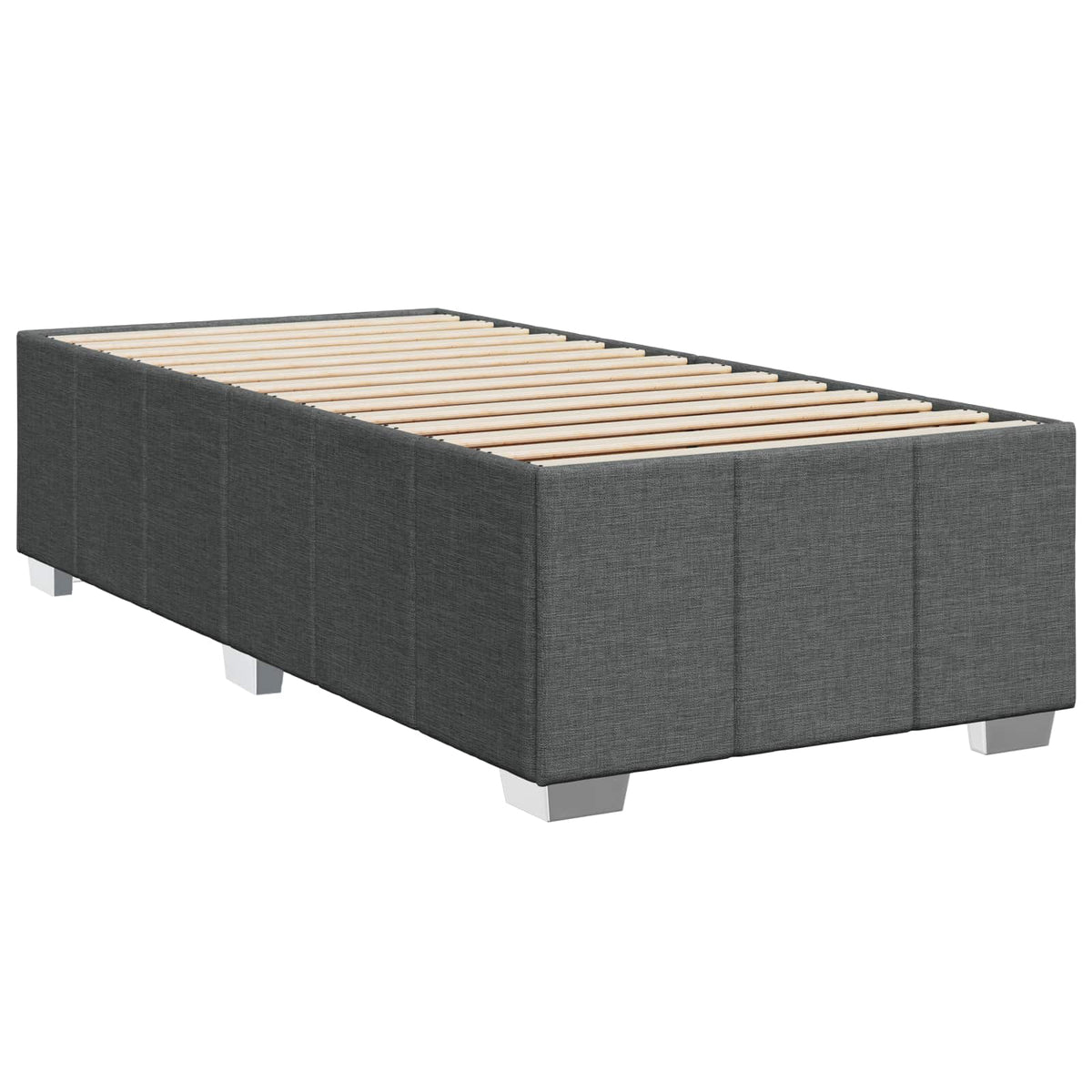 Letto box spring con materasso Grigio Scuro 90 x 190 cm Tessuto | homemem39
