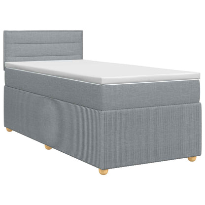 Letto box spring con materasso Grigio Chiaro 90 x 190 cm | homemem39
