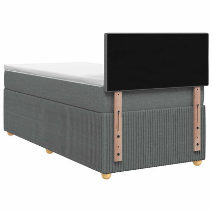 Letto box spring con materasso Grigio Scuro 90 x 190 cm Tessuto | homemem39