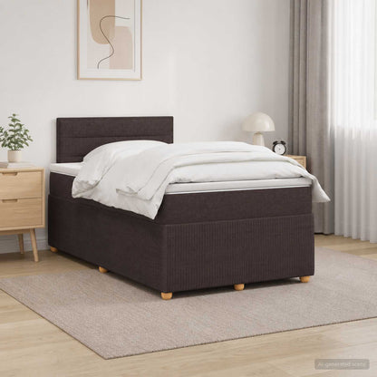 Letto box spring con materasso Marrone Scuro 120 x 200 cm | homemem39
