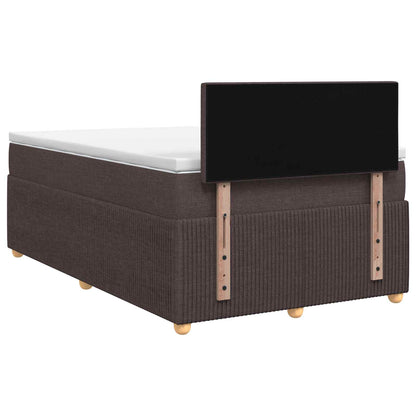 Letto box spring con materasso Marrone Scuro 120 x 190 cm