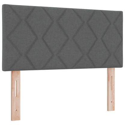 Letto box spring con materasso Grigio Scuro 120 x 190 cm