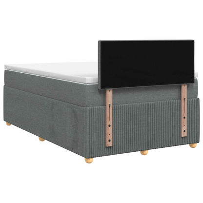 Letto box spring con materasso Grigio Scuro 120 x 190 cm
