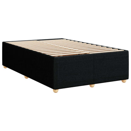 Letto box spring con materasso Nero 120 x 190 cm Tessuto