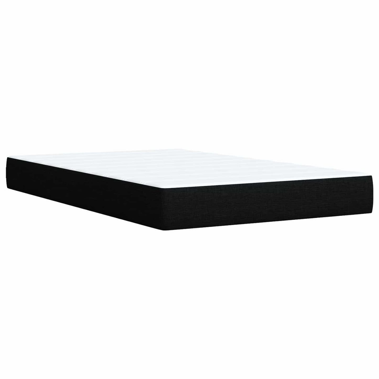 Letto box spring con materasso Nero 120 x 190 cm Tessuto
