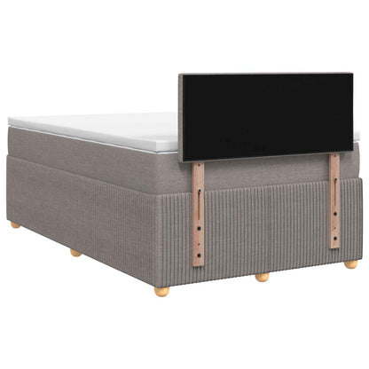 Letto box spring con materasso Tortora 120 x 190 cm Tessuto