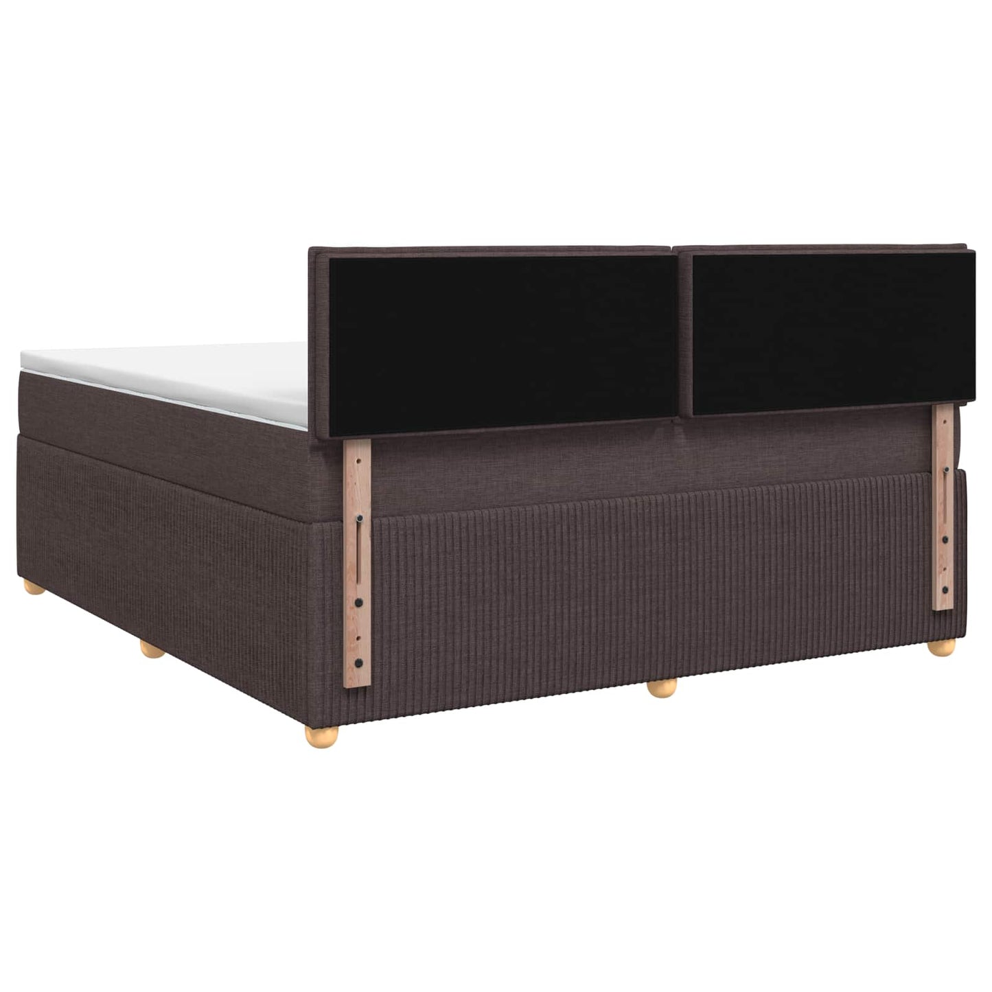 Letto box spring con materasso Marrone Scuro 140 x 190 cm | homemem39