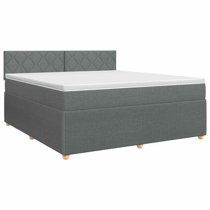 Letto box spring con materasso Grigio Scuro 140 x 200 cm