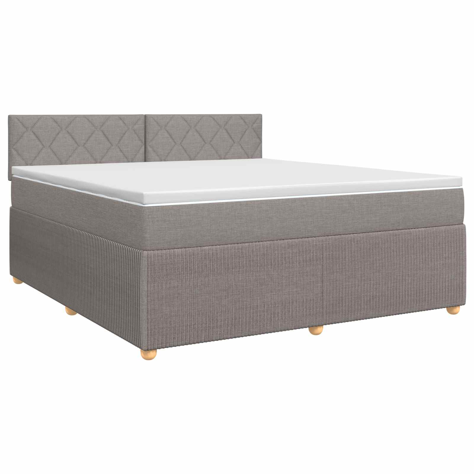 Letto box spring con materasso Tortora 160 x 200 cm Tessuto | homemem39