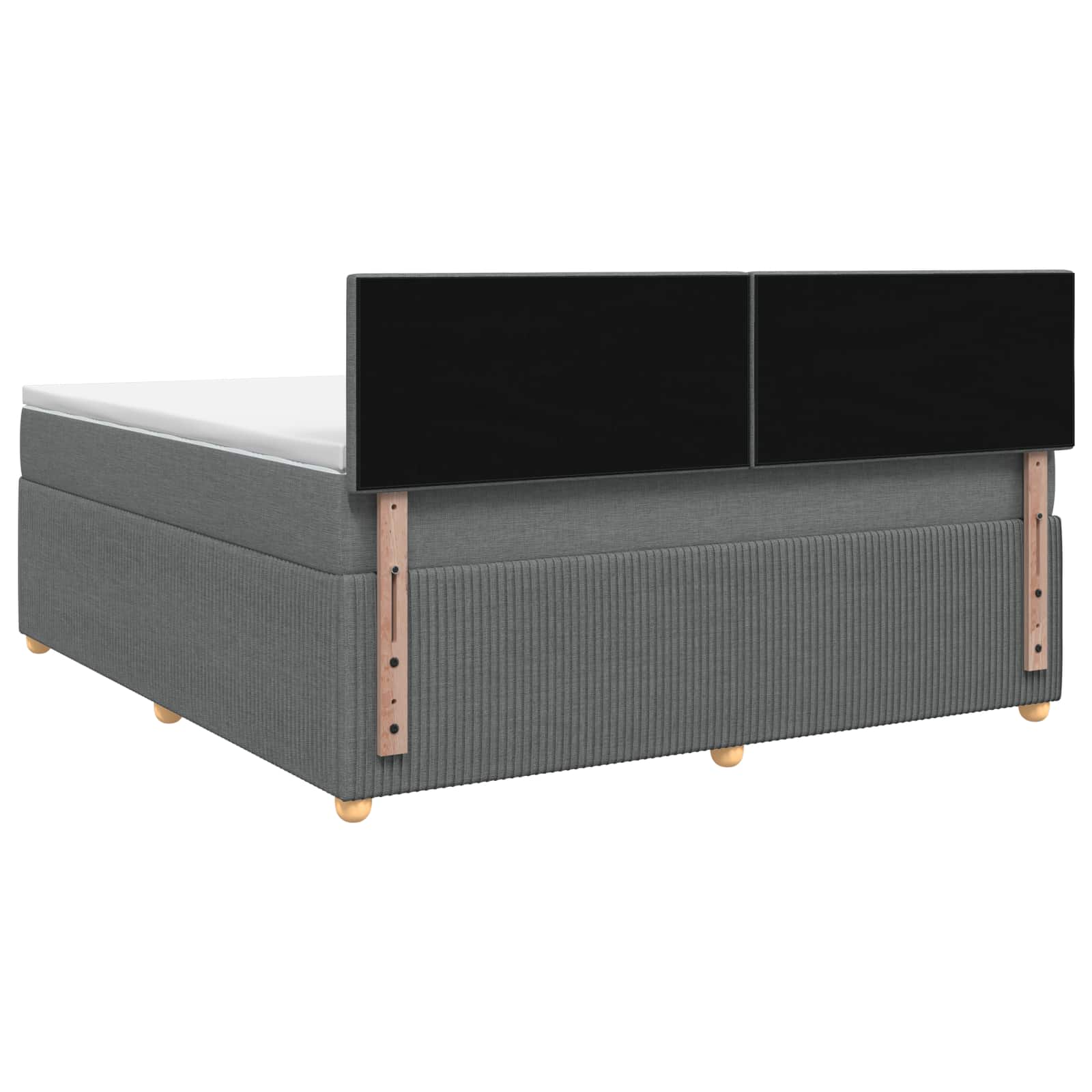 Letto box spring con materasso Grigio Scuro 180 x 200 cm | homemem39