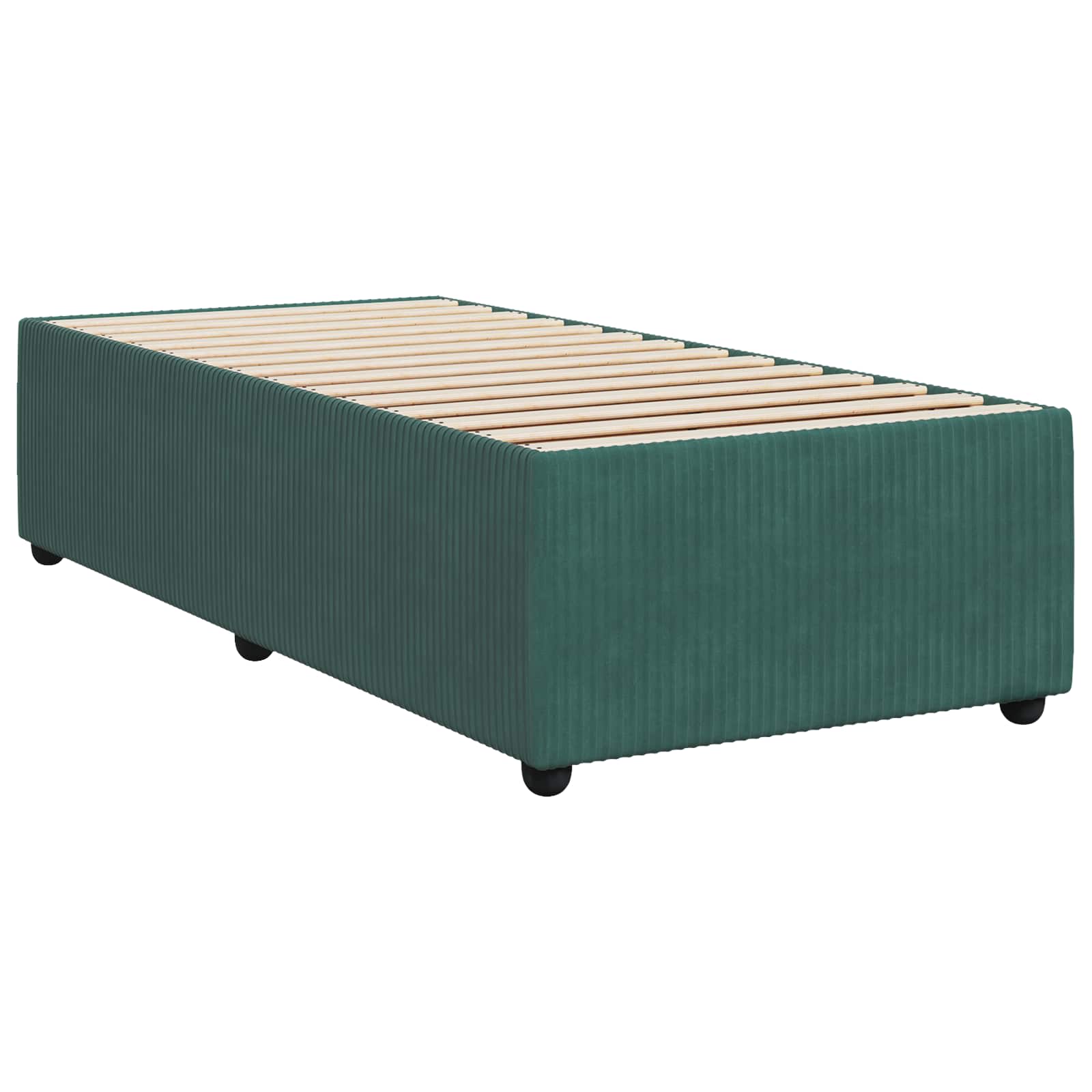 Letto box spring con materasso Verde Scuro 80 x 200 cm Velluto | homemem39