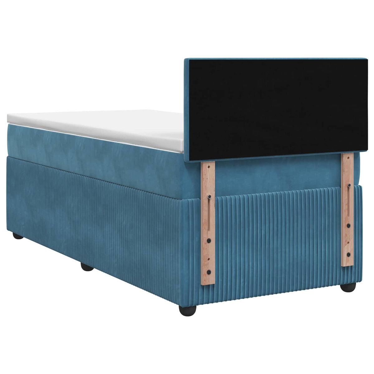 Letto box spring con materasso Blu Scuro 90 x 200 cm Velluto | homemem39