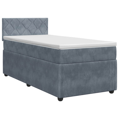 Letto box spring con materasso Grigio Scuro 100 x 200 cm | homemem39