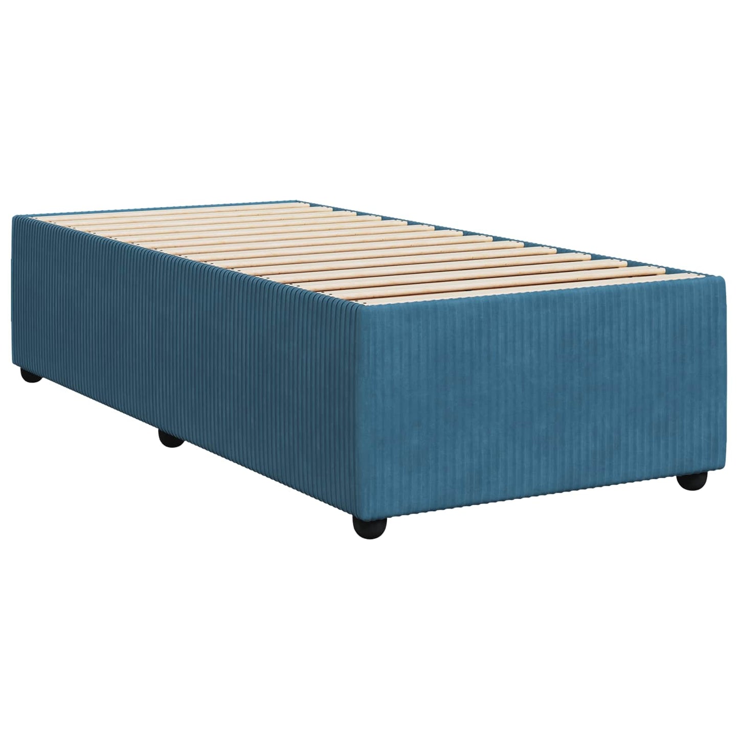Letto box spring con materasso Blu Scuro 100 x 200 cm Velluto | homemem39
