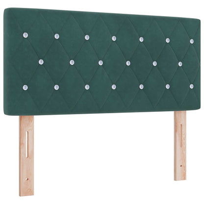 Letto box spring con materasso Verde Scuro 120 x 190 cm Velluto