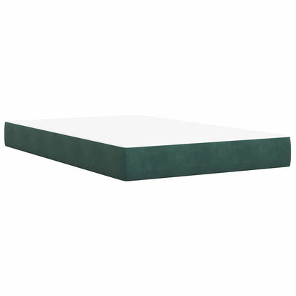 Letto box spring con materasso Verde Scuro 120 x 190 cm Velluto