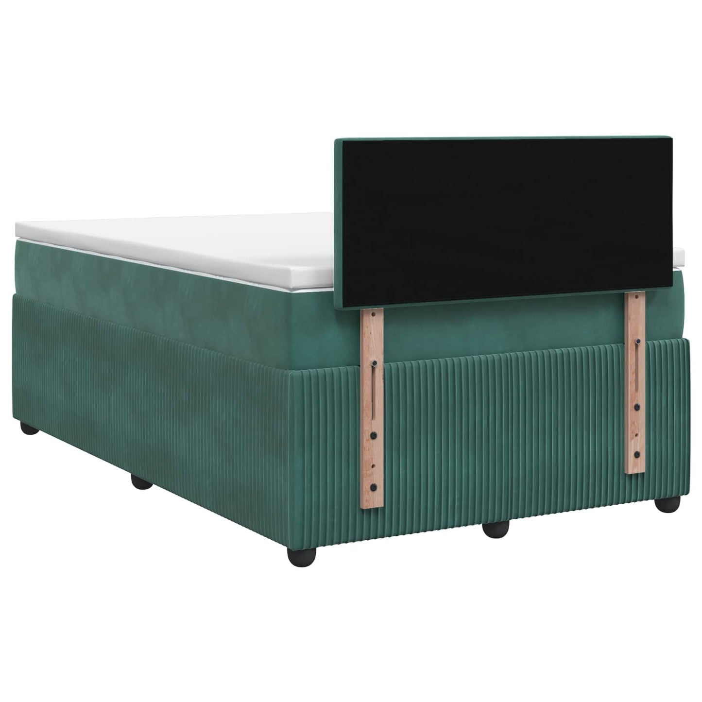 Letto box spring con materasso Verde Scuro 120 x 190 cm Velluto