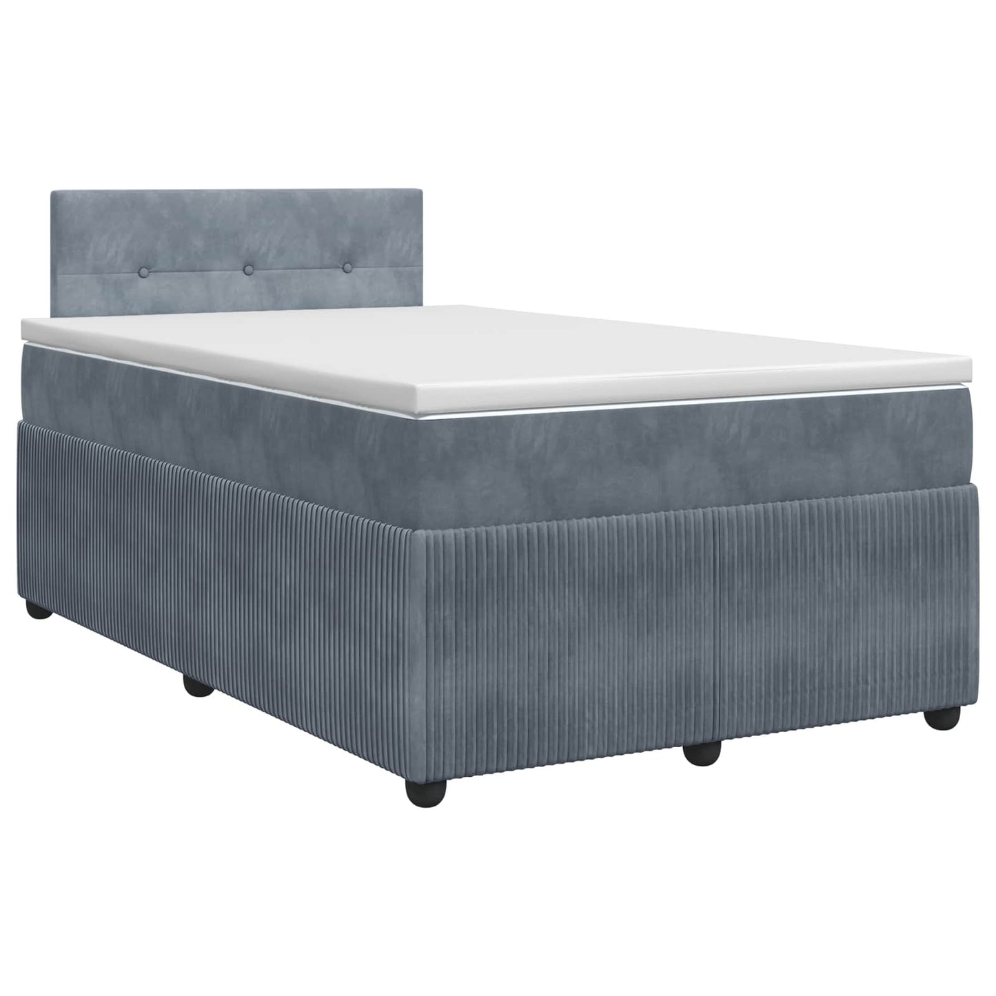 Letto box spring con materasso Grigio Scuro 120 x 200 cm