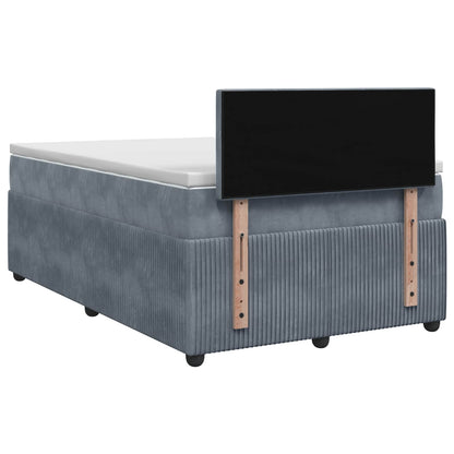 Letto box spring con materasso Grigio Scuro 120 x 200 cm