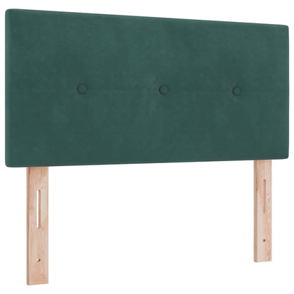 Letto box spring con materasso Verde Scuro 120 x 200 cm Velluto