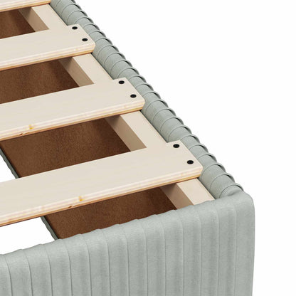 Letto box spring con materasso Grigio Chiaro 120 x 200 cm