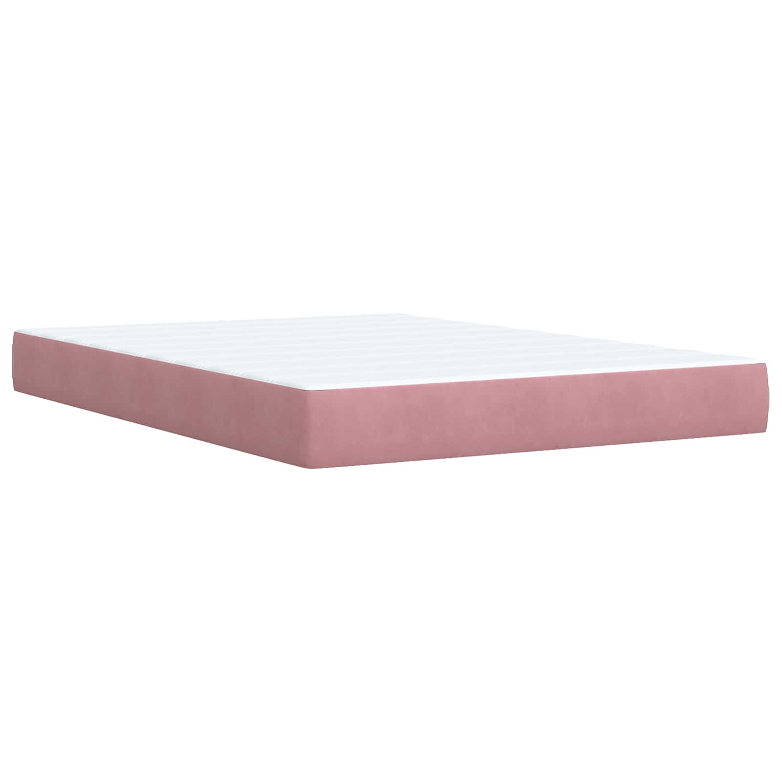Letto box spring con materasso Rosa 160 x 200 cm Velluto | homemem39