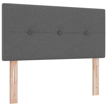 Letto con Box Spring, Materasso e LED Grigio Scuro 80 x 200 cm