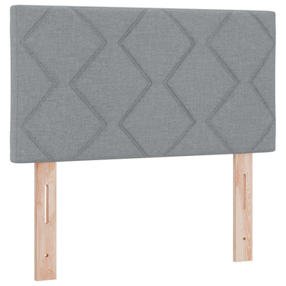 Letto con Box Spring, Materasso e LED Grigio Chiaro 80 x 200 cm