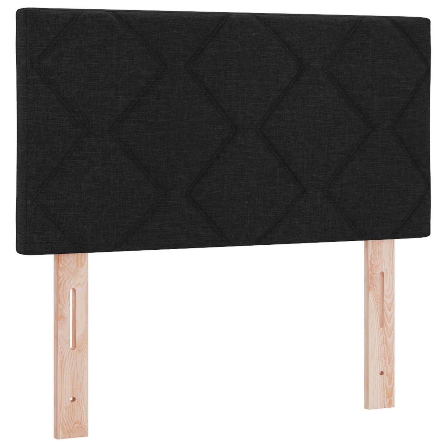 Letto con Box Spring, Materasso e LED Nero 80 x 200 cm Tessuto
