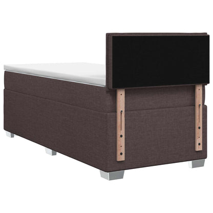 Letto con Box Spring, Materasso e LED Marrone Scuro 80 x 200 cm | homemem39