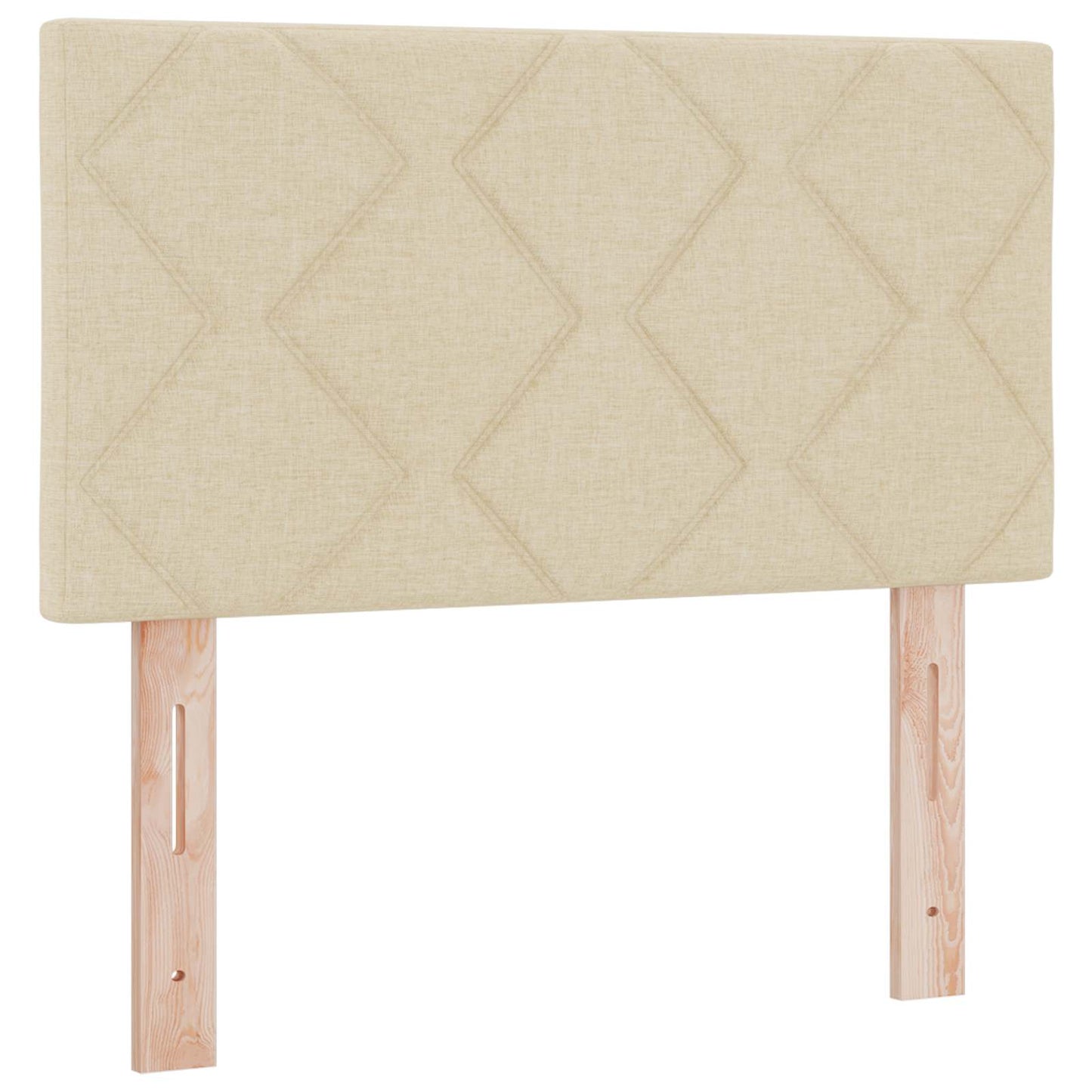 Letto con Box Spring, Materasso e LED Crema 80 x 200 cm Tessuto