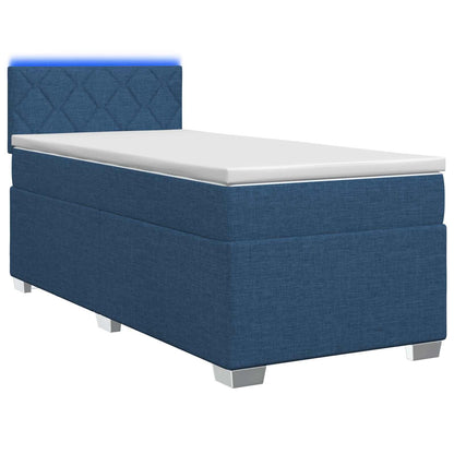 Letto con Box Spring, Materasso e LED Blu 80 x 200 cm Tessuto | homemem39