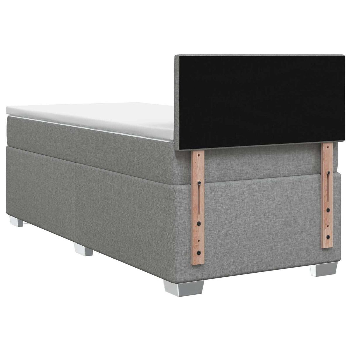 Letto con Box Spring, Materasso e LED Grigio Chiaro 90 x 200 cm | homemem39